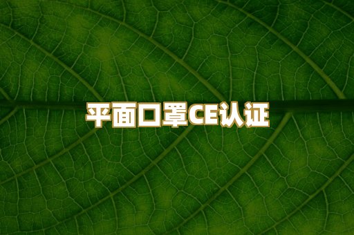 平面口罩CE认证